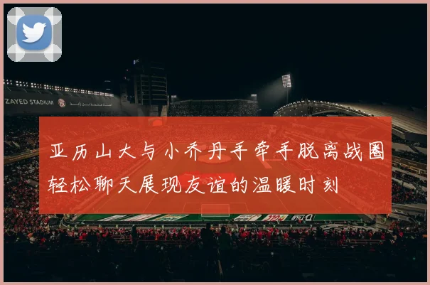 亚历山大与小乔丹手牵手脱离战圈轻松聊天展现友谊的温暖时刻